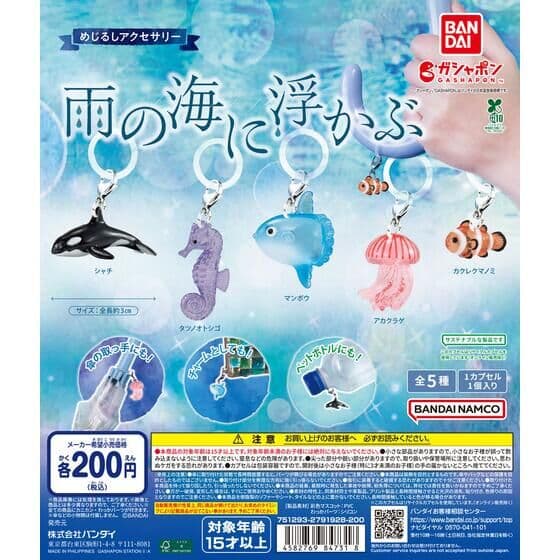 めじるしアクセサリー 雨の海に浮かぶ