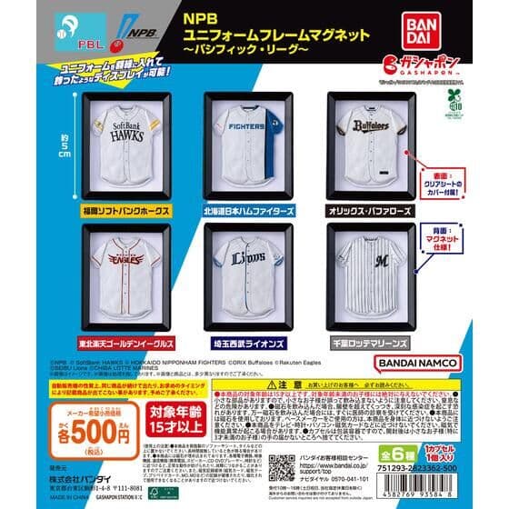 NPB ユニフォームフレームマグネット～パシフィック・リーグ～