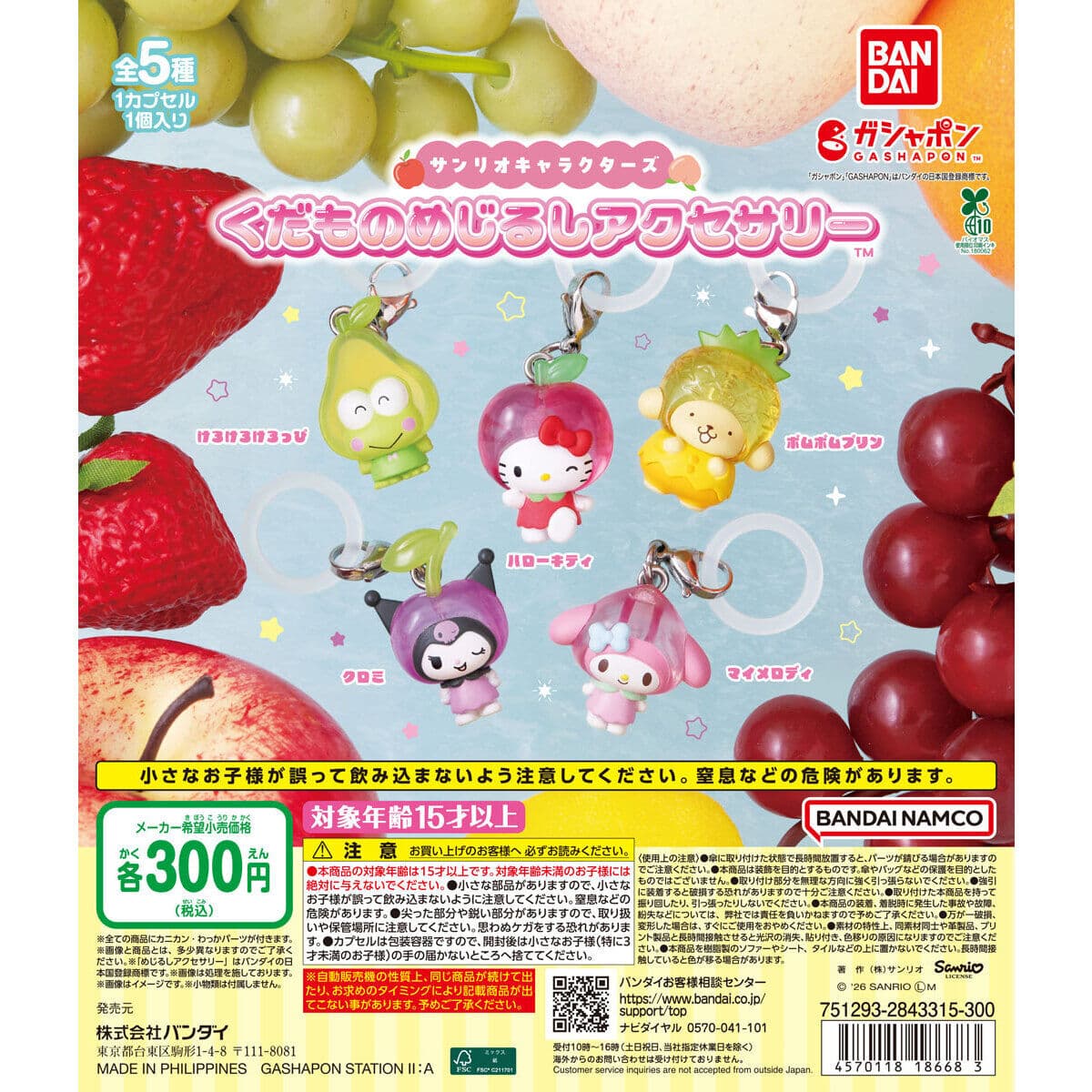 サンリオキャラクターズ くだものめじるしアクセサリーの商品画像